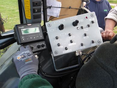 LIPCO sprayer controls in tractor cab