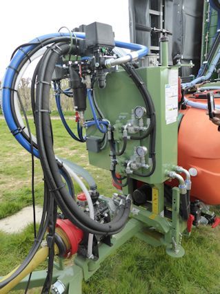 The hydraulic  reservoir holds 100 litres of oil on the LIPCO sprayer