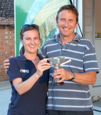 Clive Baxter receives the Mike Freed trophy for the highest marks over a 5 year period from Hayley Campbell-Gibbons