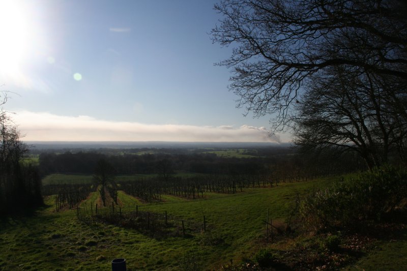 Stunning views across the Kentish Weald from the farmhouse.