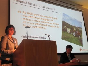 Dr Theresa Huxley speaking at East Malling Research