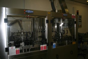 The bottling machine at Nichol Farm