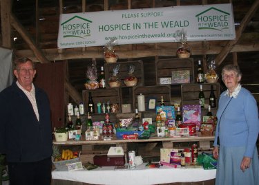 Volunteers from Hospice in the Weald with The Tombola at Pippins Farm