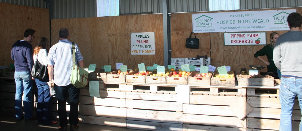 The sales and Tasting area at Pippins Farm.