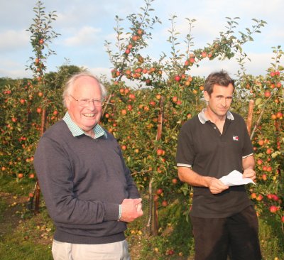 Harry Wooldridge and Giles Cannon at Roughways Farm