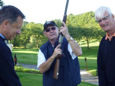 The English Apple Man 'flanked' by Matt Lorenzo and Cherry Lodge Captain