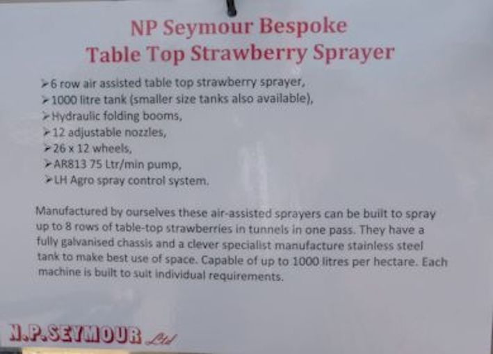 Details of the Table Top Strawberry Sprayer
