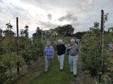 Jonathan Duke leads visitors around Park Farm