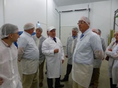 Technical Director - Nigel Stewart escorts visitors around the packing complex