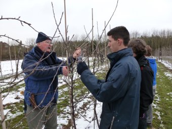 Malcolm Withnall instructing Hadlow Students