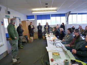 Roger Worraker addressing the attendees at Hadlow College