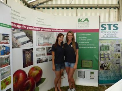 Before leaving Fruit Focus The EAM was tempted by a pint of beer on the ICA stand, served by these delightful young ladies.