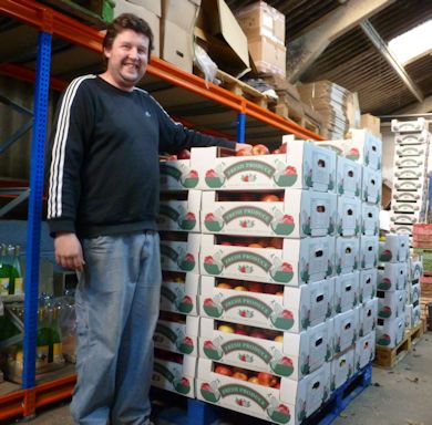 A pallet of Jupiter Apples ready for dispatch to Wholesale customers