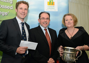 James Smith receives the Bonanza Prize from Paul Kennet and Sarah Calcutt