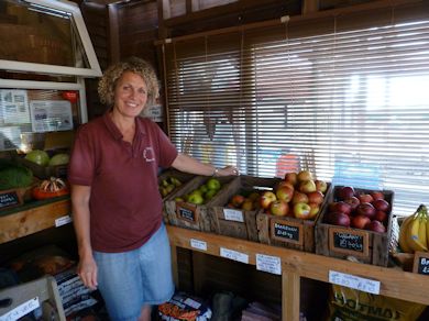 Emma Hewitt in her Hope Cottage Farm Shop