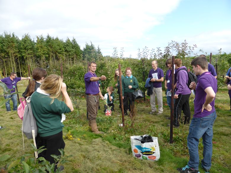 Hadlow College Lecturer Stefan Jordan with a student group at Pip to Plate