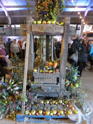 Decorated Cider Press at Brogdale Apple Festival