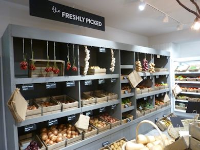 The fresh produce display at Hartley