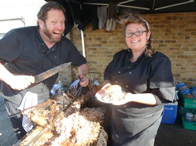 Hog roast at Brogdale