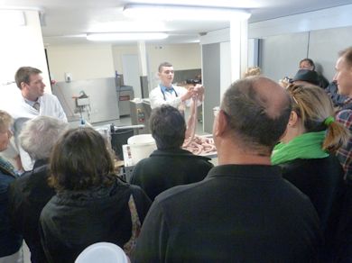 Sausage making demonstration